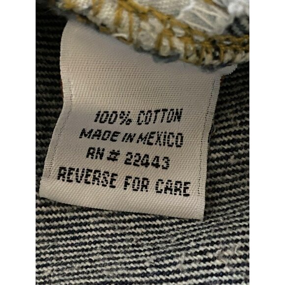 Roxy Bootcut Blue Denim Jeans 11 Dark Wash 5 Pockets Relaxed Cotton 32x29 Logo - Picture 9 of 9